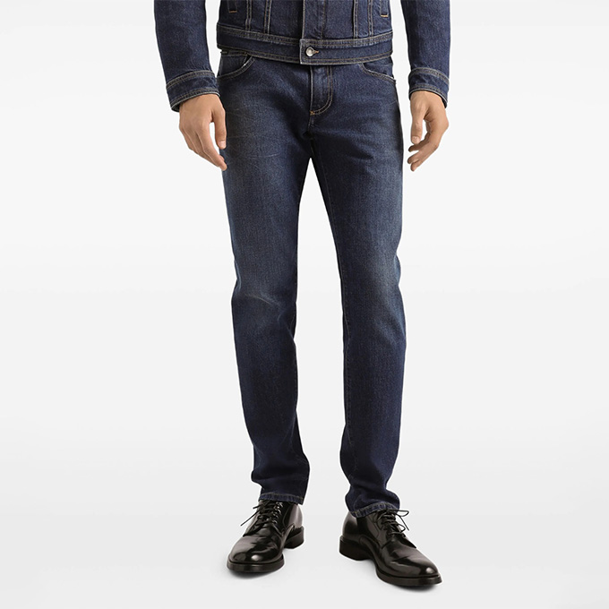 dolce & gabbana slim-fit denim jeans